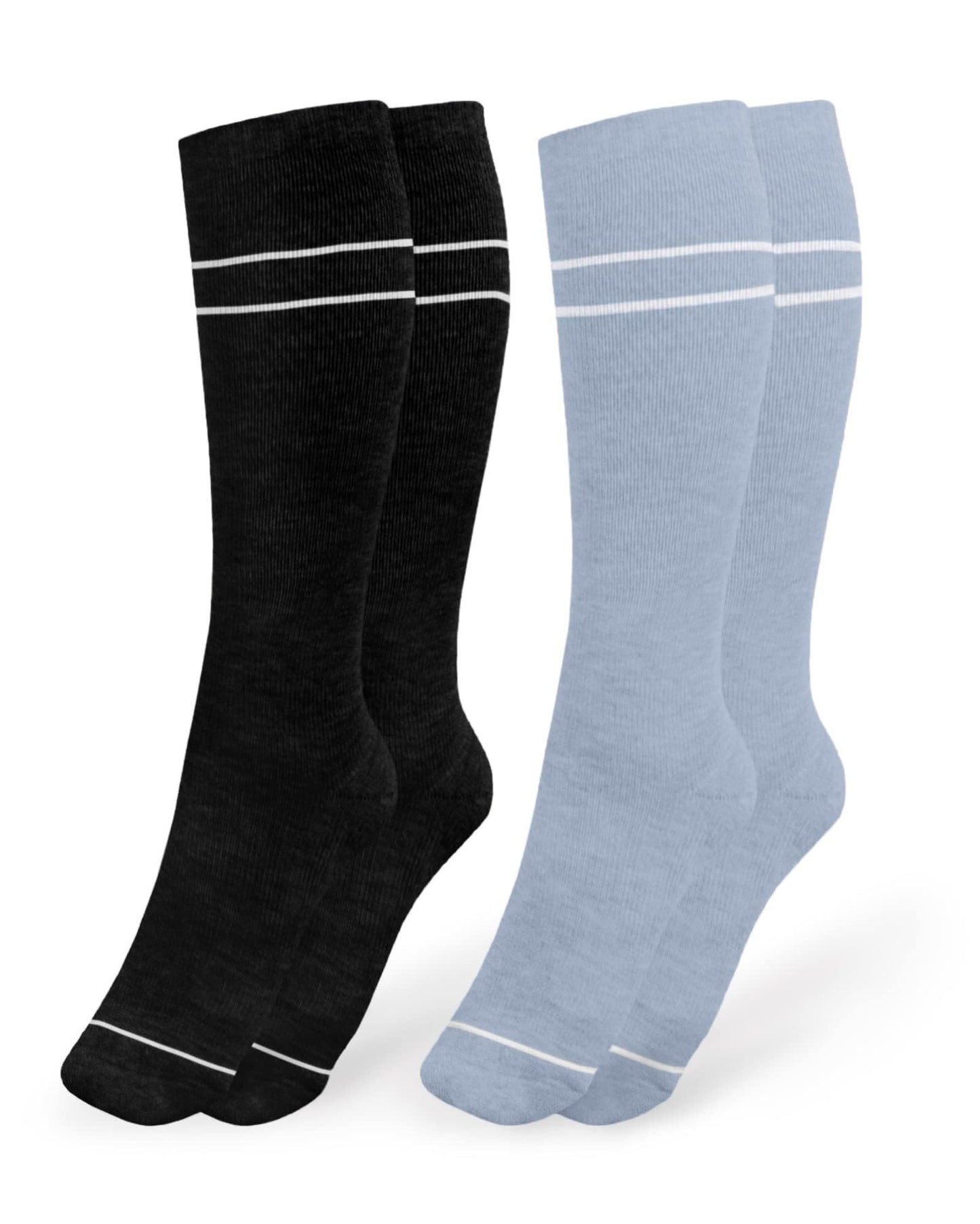 Soft Solid Color Compression Socks(6 Pairs) - image 1