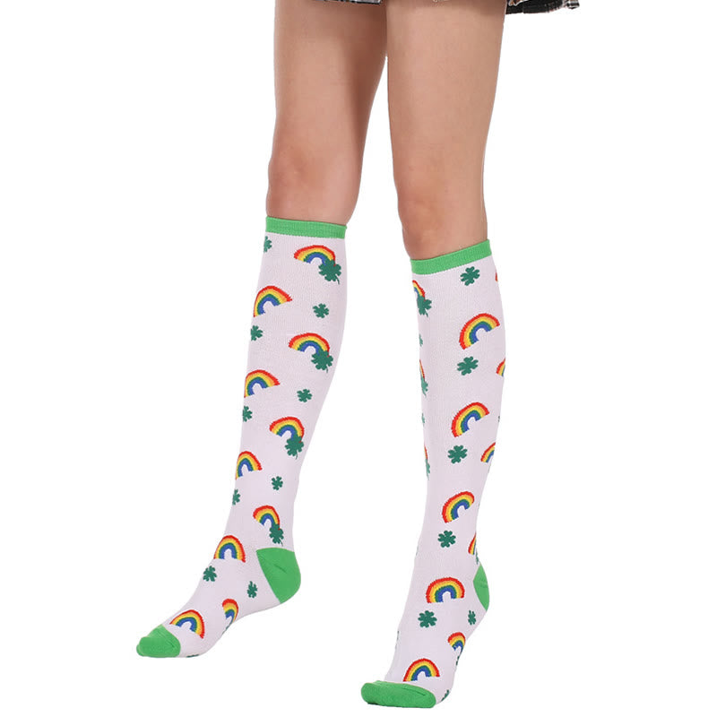 Rainbow Knee High Socks(3 Pairs)