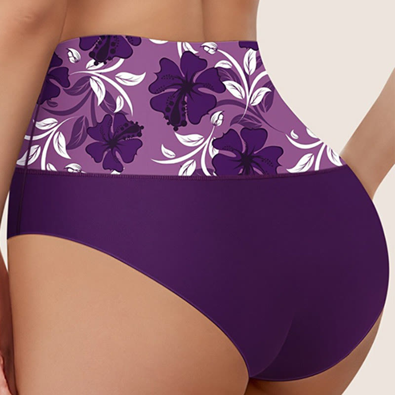 Plus Size Pure Color Flowers Panty(3 Packs) - image 2