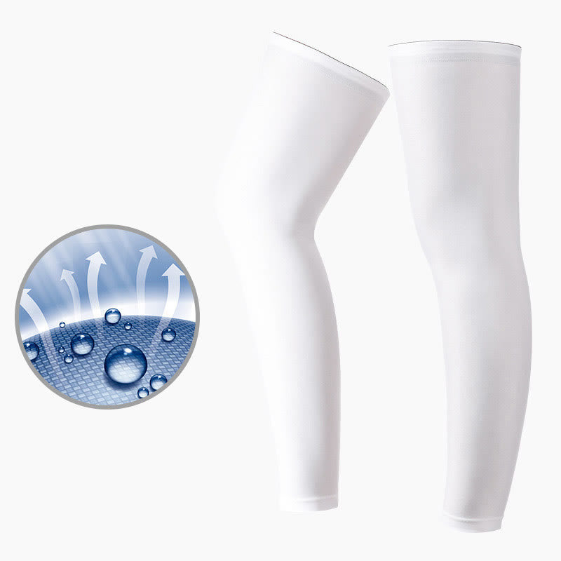Sun Proof Thigh High Compression Sleeve Socks(2 Pairs) - White - XL - image 5