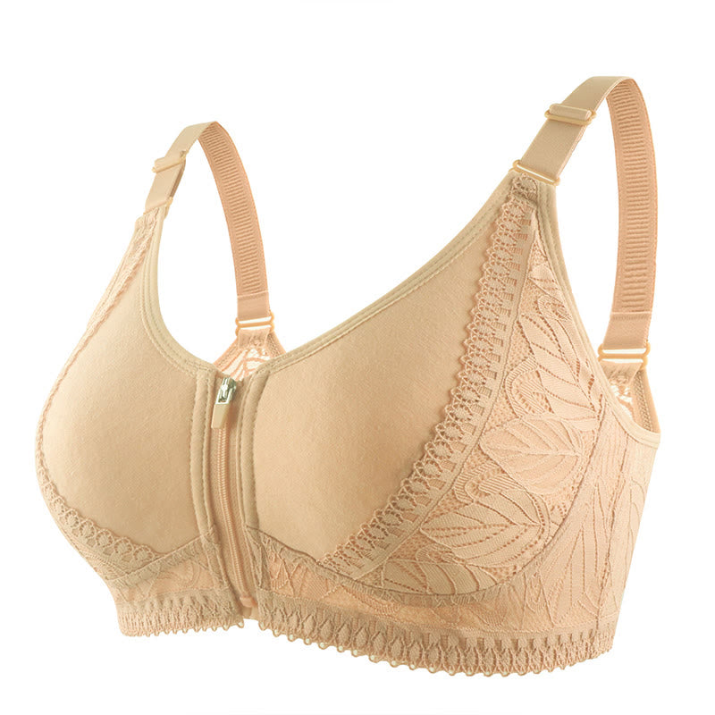 Front Closure Zipper Lift Wireless Bra - image 8