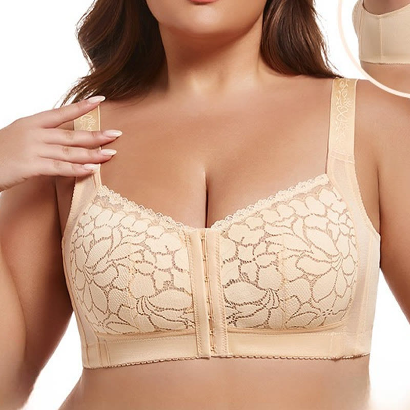 Plus Size Front Closure Lifting Wireless Bra