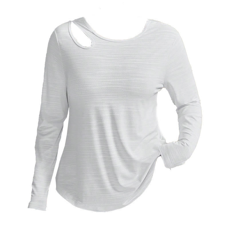Plus Size Loose Long Sleeve Sports Shirt