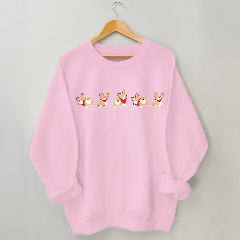 Plus Size Corgi Sweatshirt - Pink - 3XL - image 5