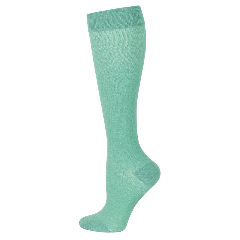 Blue Green Flower Compression Socks(6 Pairs) - Green - S/M - image 7