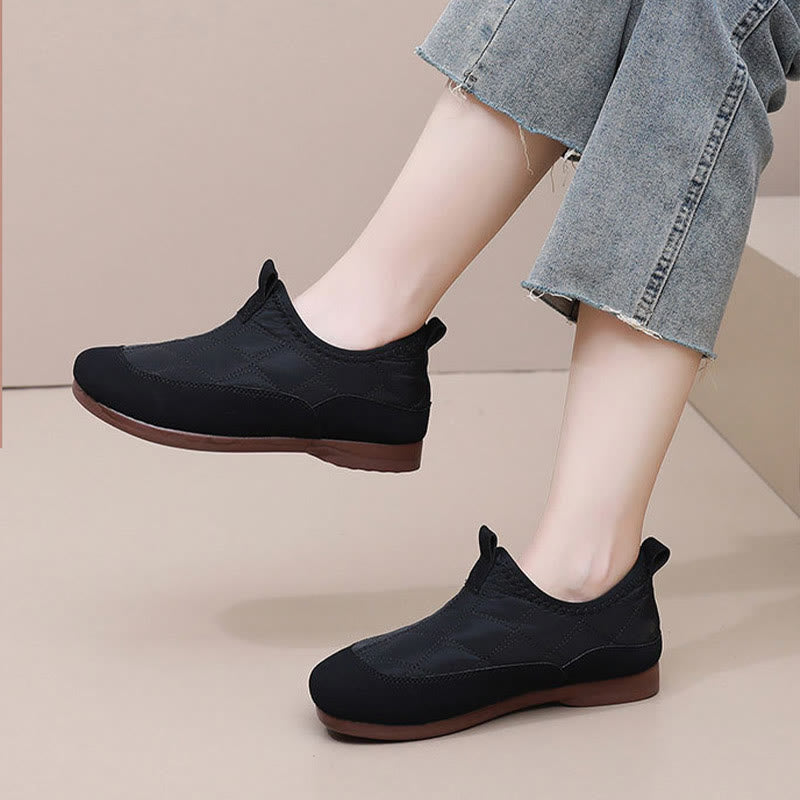 Plus Size Quilted Soft Slippers