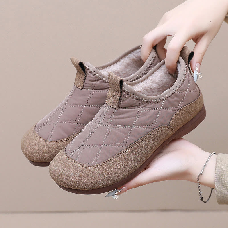 Plus Size Quilted Soft Slippers - Khaki - EU41(US7.5) - image 14