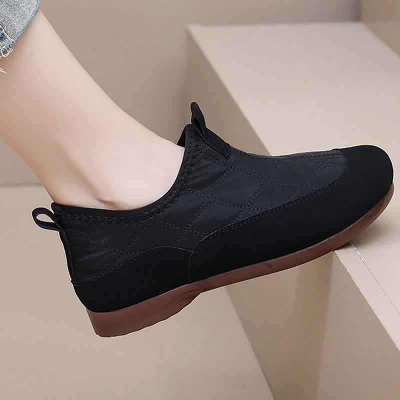 Plus Size Quilted Soft Slippers