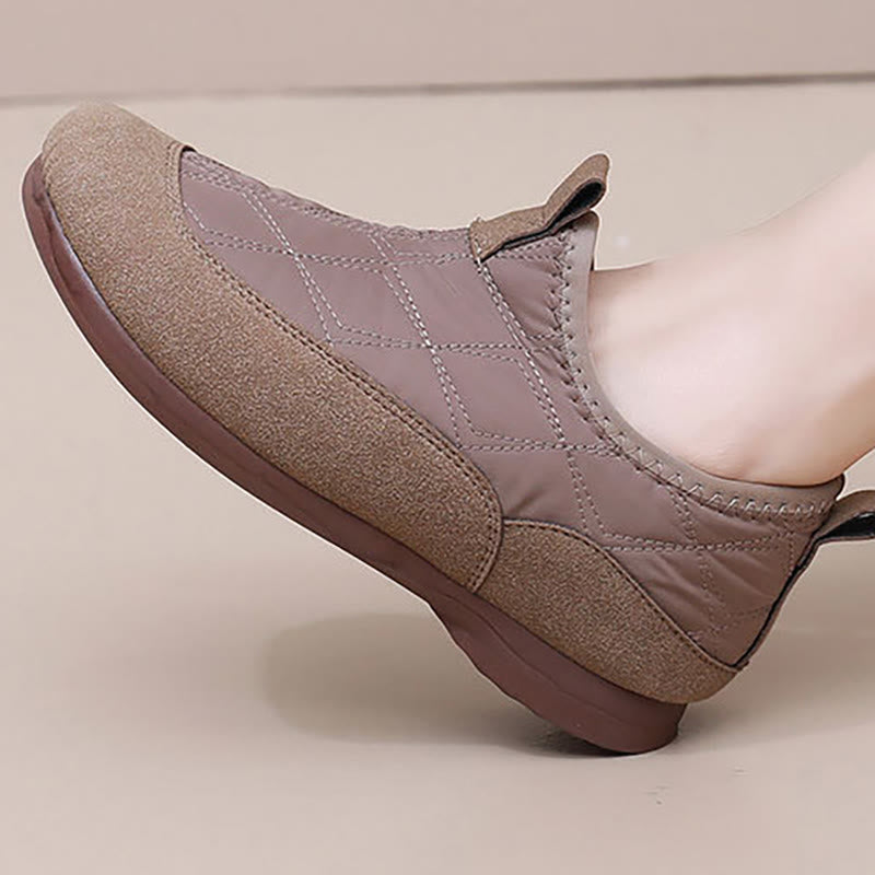 Plus Size Quilted Soft Slippers