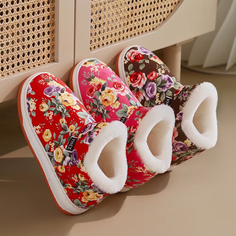 Plus Size Elegant flowers Slippers