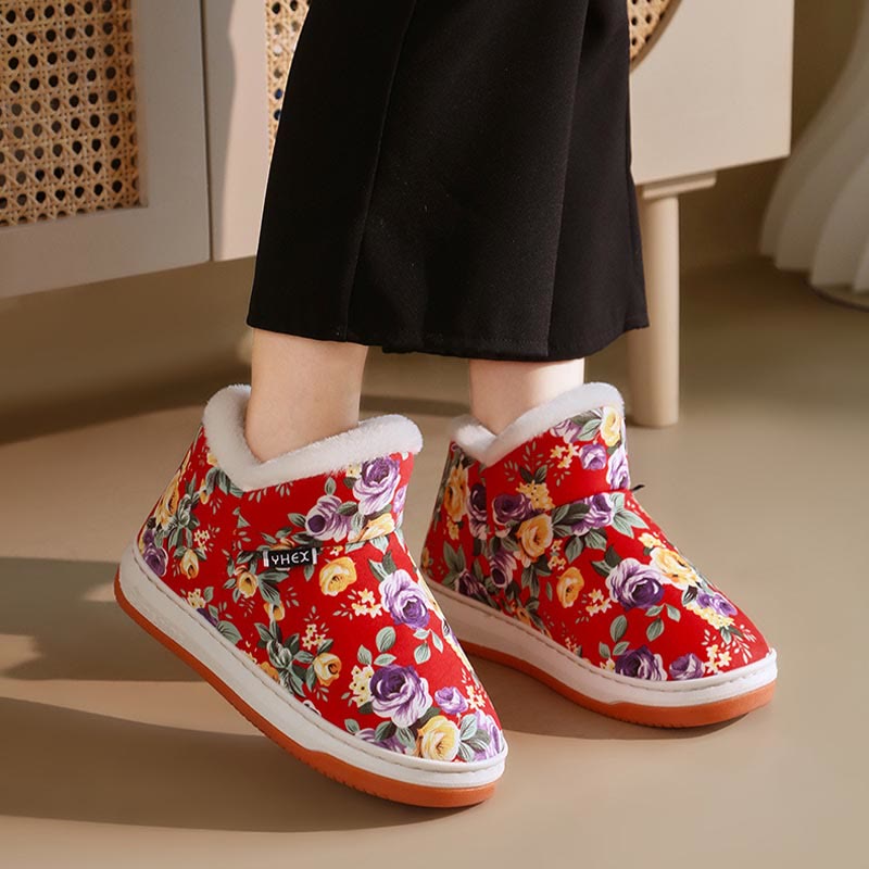 Plus Size Elegant flowers Slippers