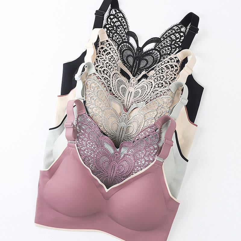 Plus Size Butterfly Beauty Back Wireless Bra