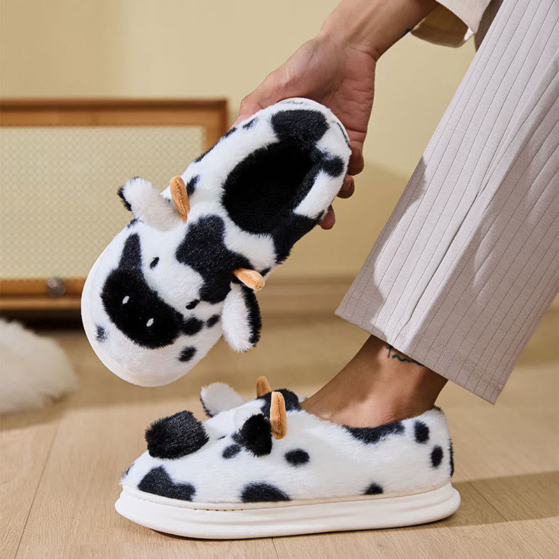 Plus Size Cartoon Cow Slippers