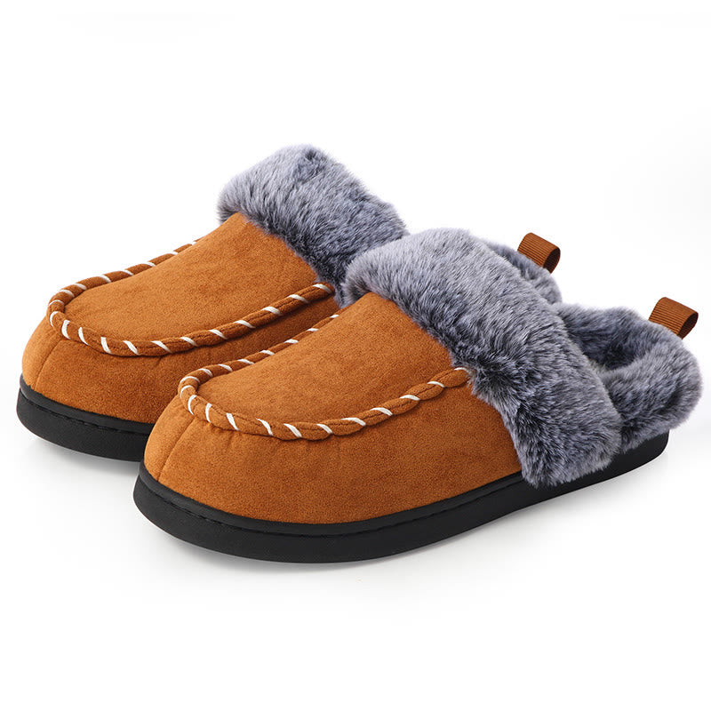 Plus Size Warm Lined Soft Floor Slippers