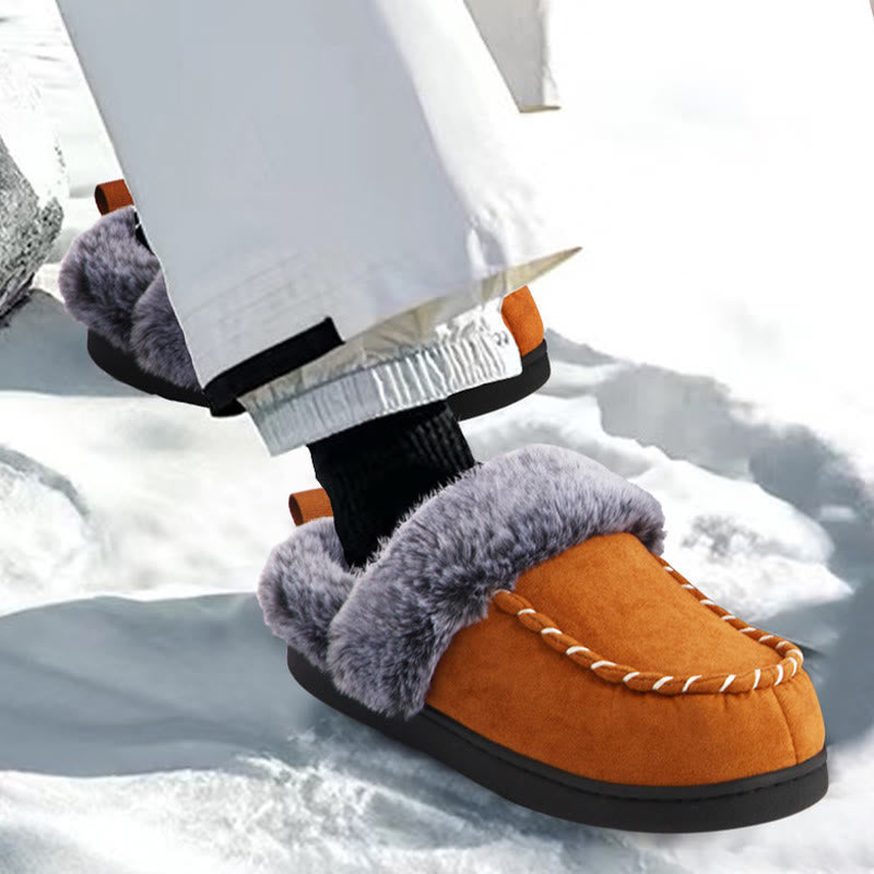 Plus Size Warm Lined Soft Floor Slippers