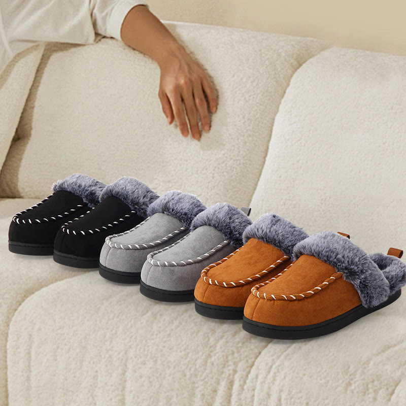 Plus Size Warm Lined Soft Floor Slippers