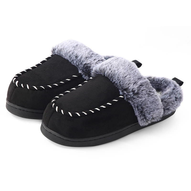 Plus Size Warm Lined Soft Floor Slippers