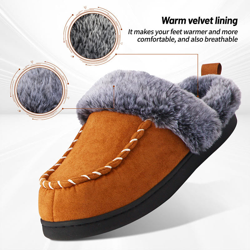 Plus Size Warm Lined Soft Floor Slippers