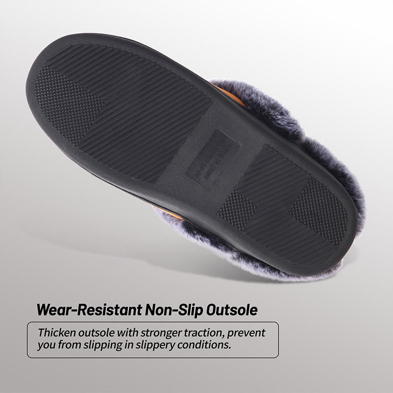 Plus Size Warm Lined Soft Floor Slippers