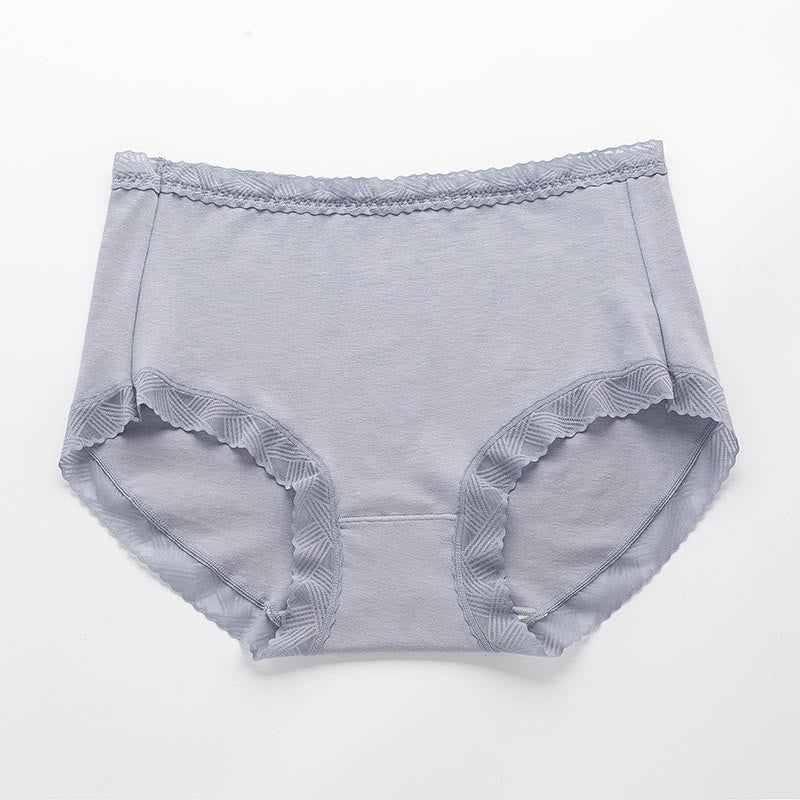 Plus Size Simple High Waist Cotton Panty(3 Packs)