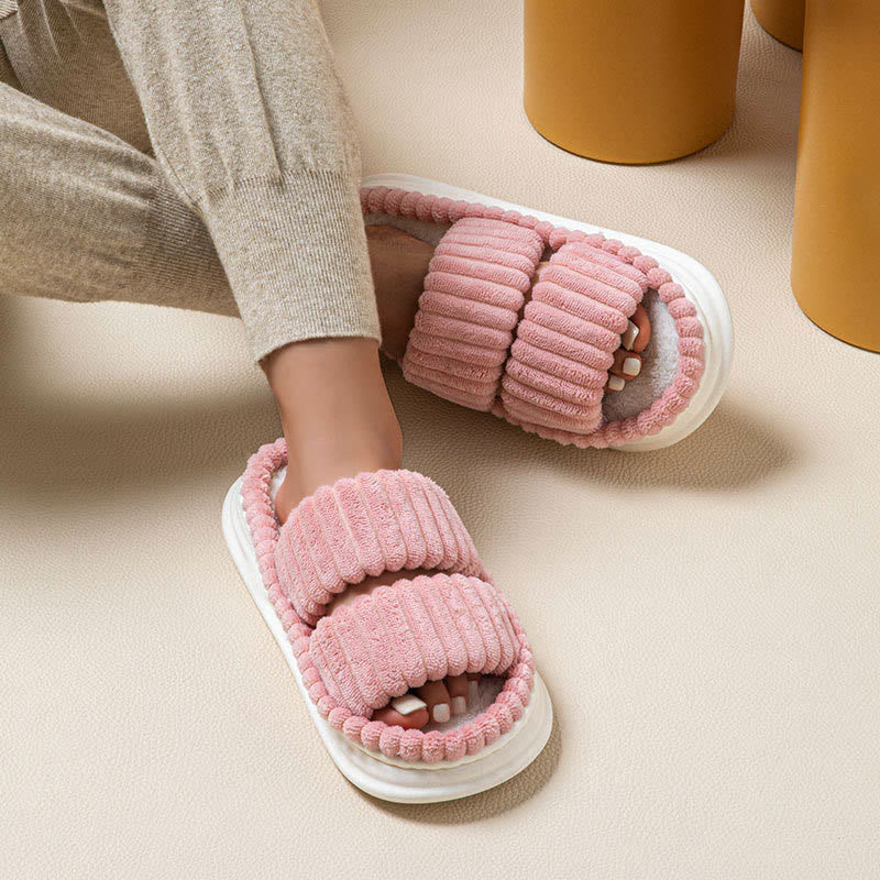 Plus Size Comfortable Pleated Slippers