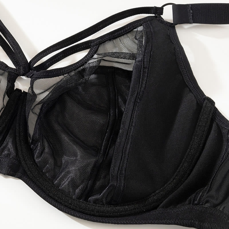 Plus Size Anti-sagging Push-up Mesh Underwire Bra