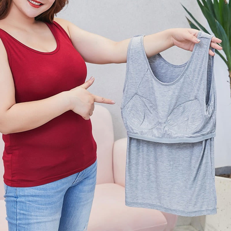 Plus Size Loose Padded Wire-free Yoga Camisole
