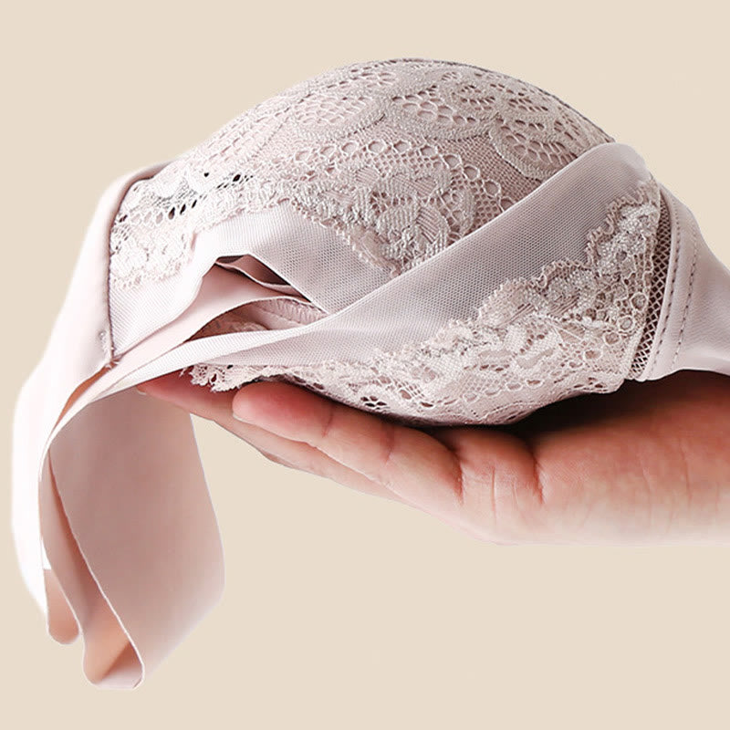 Plus Size Lace Seamless Wireless Bra