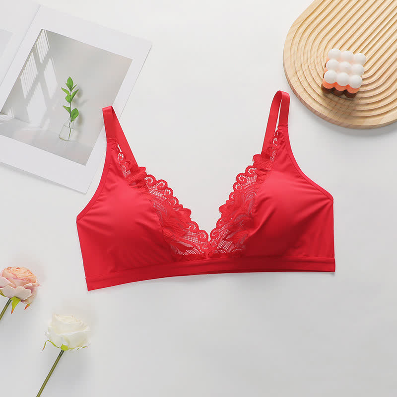 Sexy Ultra Thin See-through Lace Wireless Bra