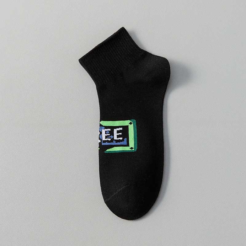 Trendy Funny Ankle Socks(5 Pairs) - Black - EU37-45(US4-11) - image 16