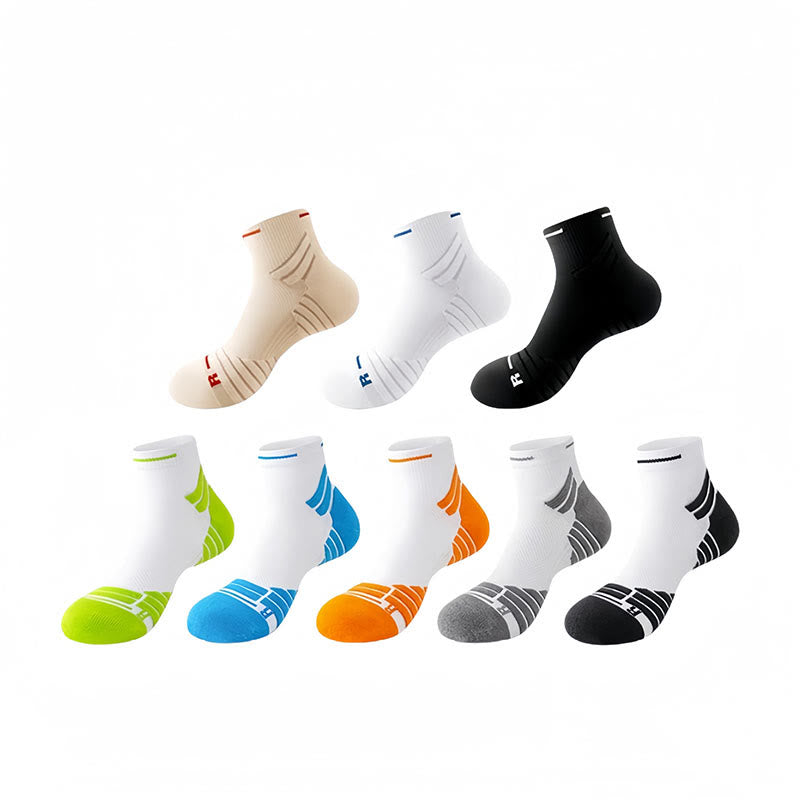 Plus Size Lightweight Cushioning Ankle Compression Socks(4 Pairs)