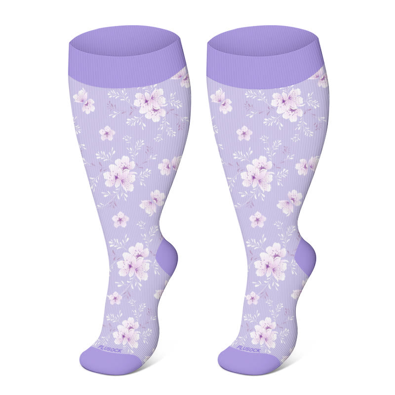 Plus Size Blossom Compression Socks(3 Pairs)