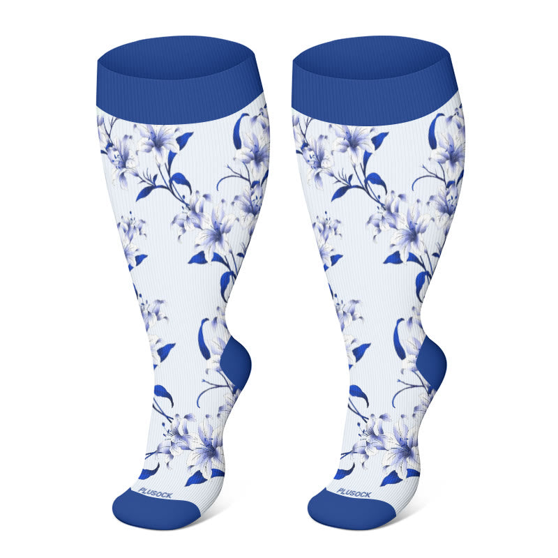 Plus Size Blossom Compression Socks(3 Pairs)
