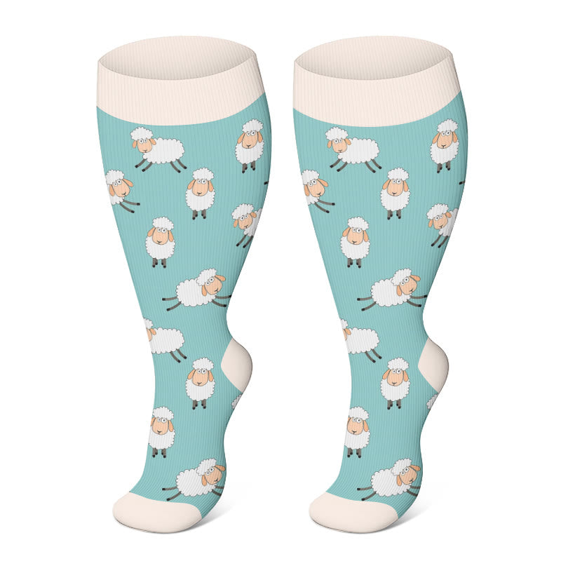 Plus Size Bear Penguin Compression Socks