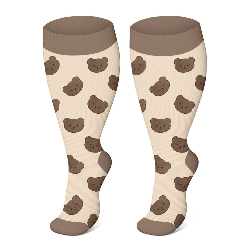 Plus Size Bear Penguin Compression Socks