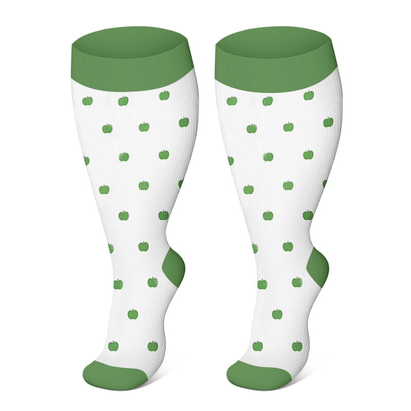Plus Size Fruit Style Compression Socks(3 Pairs)