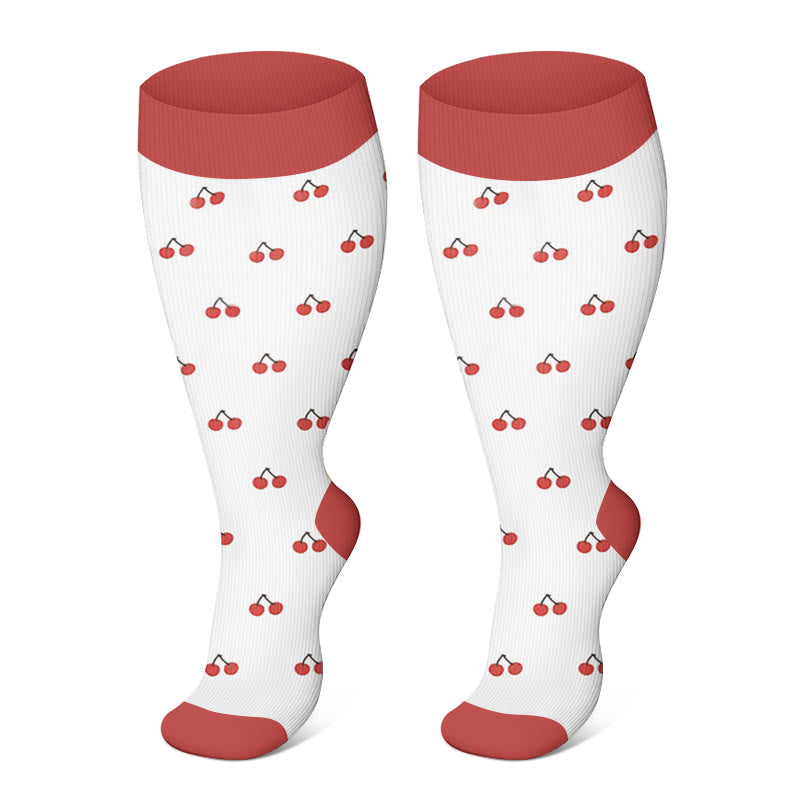 Plus Size Fruit Style Compression Socks(3 Pairs)
