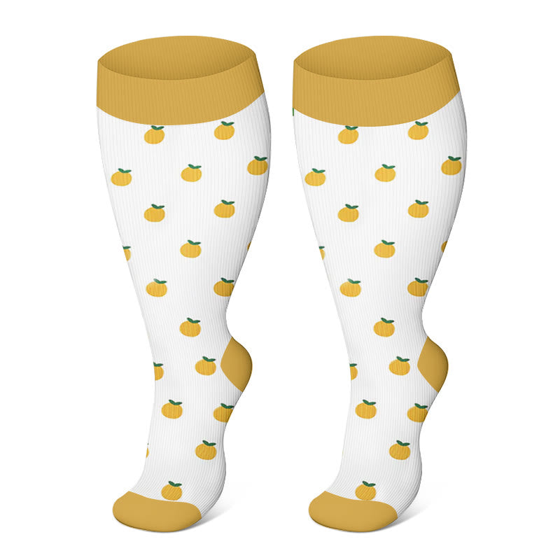 Plus Size Fruit Style Compression Socks(3 Pairs)