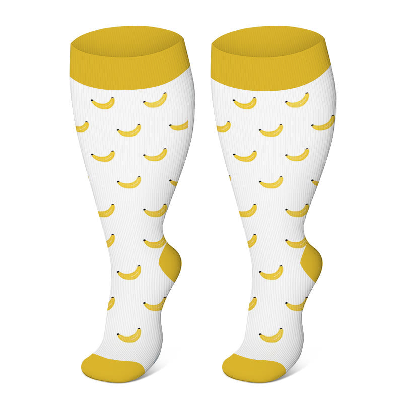 Plus Size Fruit Style Compression Socks(3 Pairs)