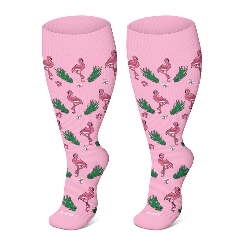 Plus Size Panda Swan Compression Socks(3 Pairs) - image 4
