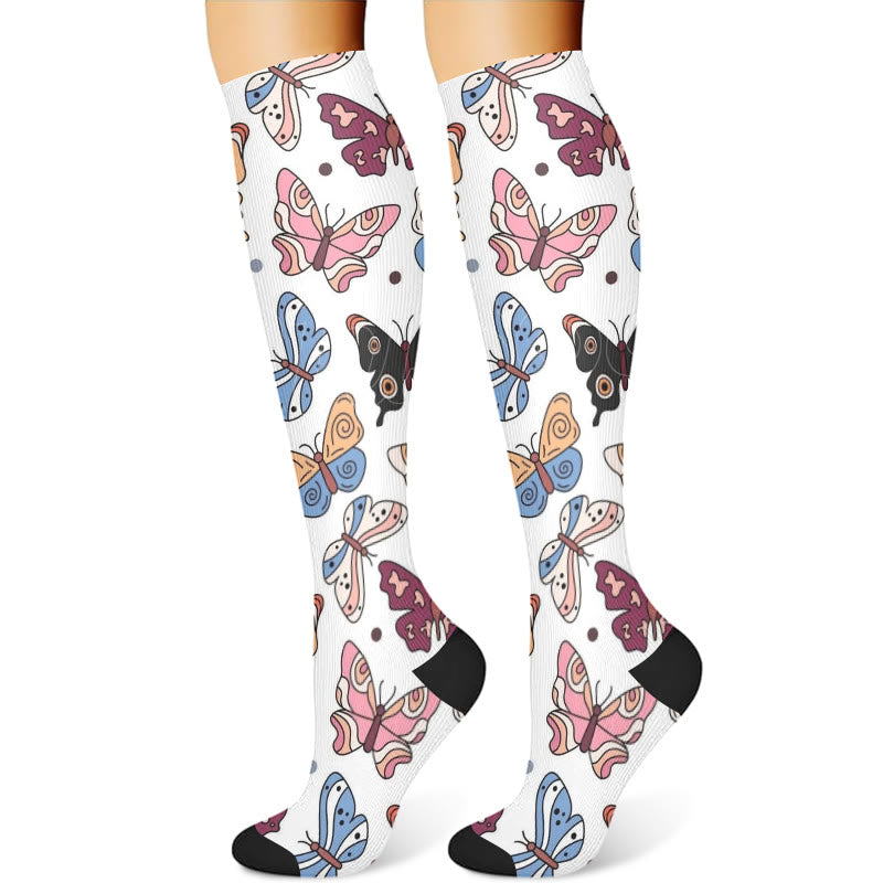 Butterfly Compression Socks(3 Pairs) - White(1 Pair) - S/M - image 4
