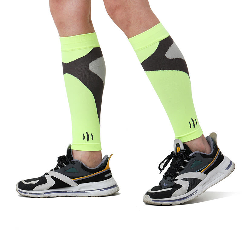 Plus Size Varicose Vein Calf Compression Sleeves - Fluorescent Green - XL - image 10