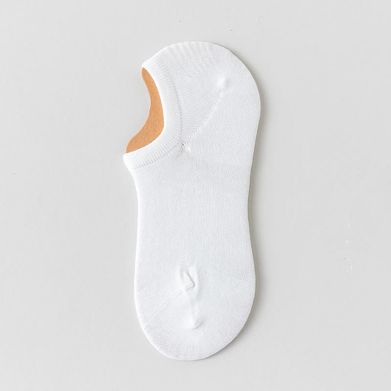 Mesh Soft Cotton No Show Socks(5 Pairs) - White - EU39-45(US6-11) - image 19