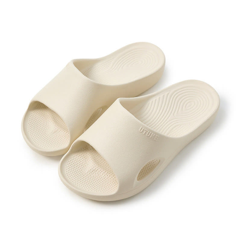Solid Color Arch Support Non-Slip EVA Bathroom Slides - White - EU39-40(US6-7) - image 9