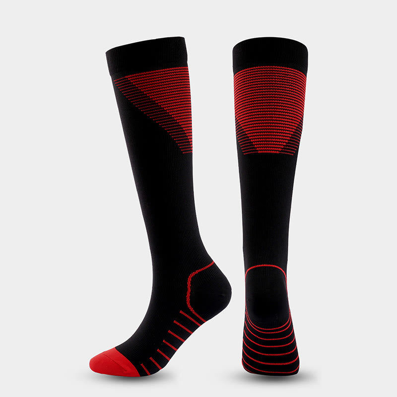 Stripes V Shaped Compression Socks(5 Pairs)