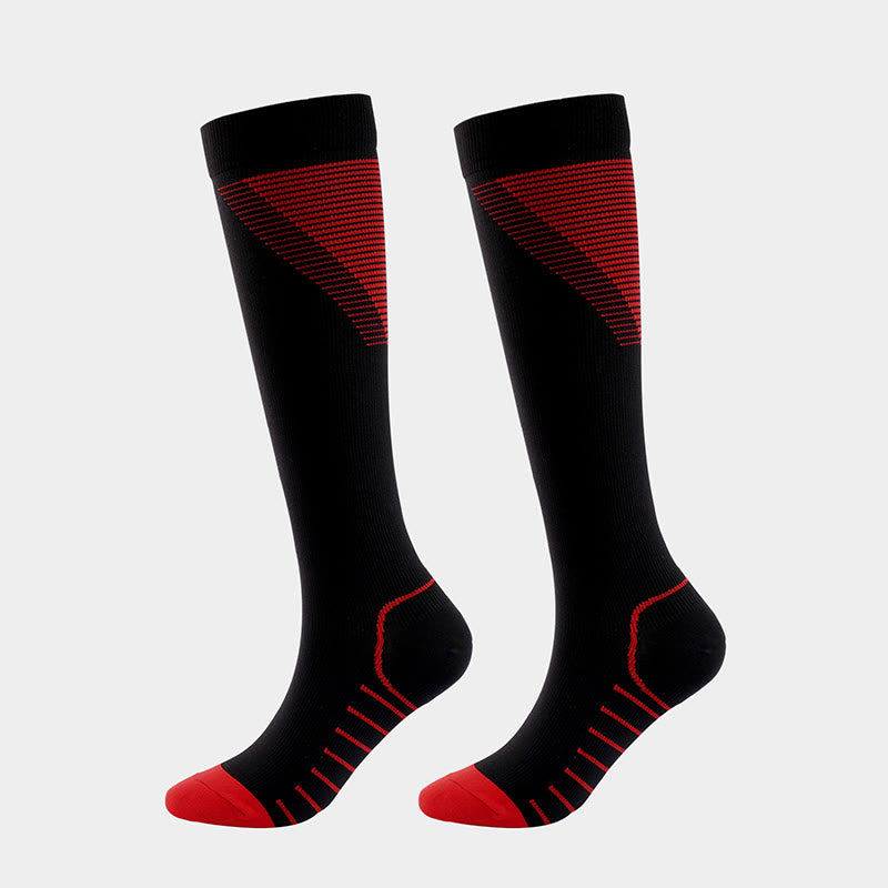 Stripes V Shaped Compression Socks(5 Pairs)