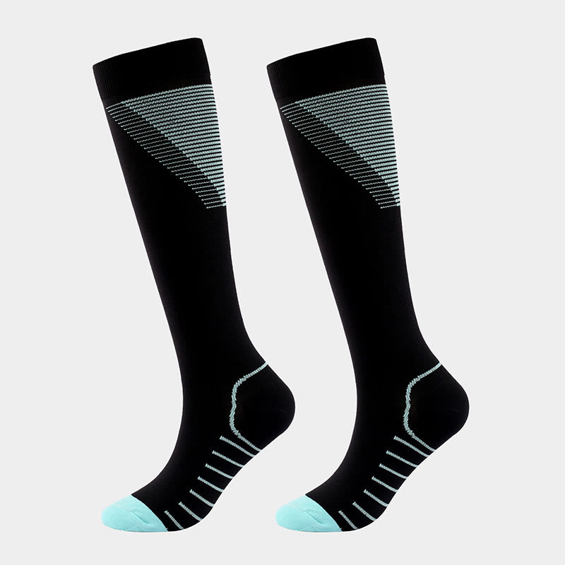 Stripes V Shaped Compression Socks(5 Pairs)