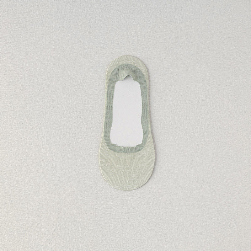 Letter Jacquard No Show Socks(9 Pairs)