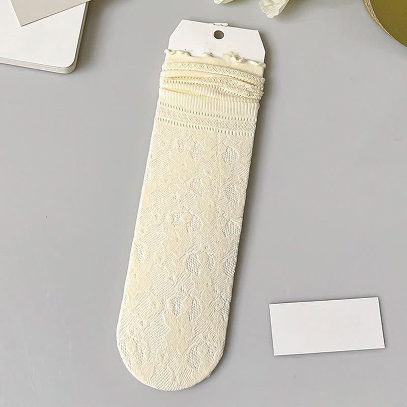Lace Mesh Loose Socks(6 Pairs)