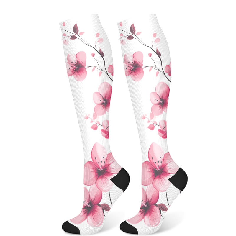 Serene Flowers Compression Socks(3 Pairs)